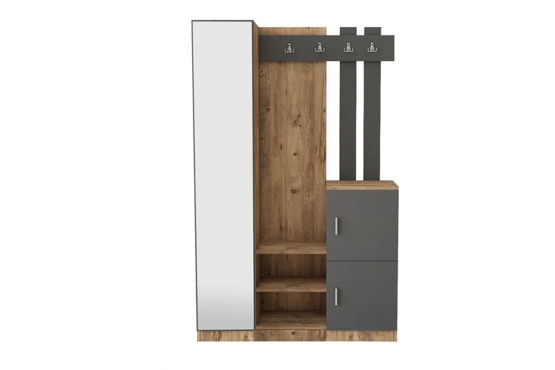 Eteiskalustepaketti Medleys 38x114 cm - Luonnonväri/antrasiitti - Huonekalut - Kalustesetit - Eteisen kalustesetit