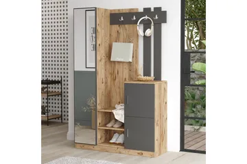 Eteiskalustepaketti Medleys 38x114 cm - Luonnonväri/antrasiitti - Huonekalut - Kalustesetit - Eteisen kalustesetit