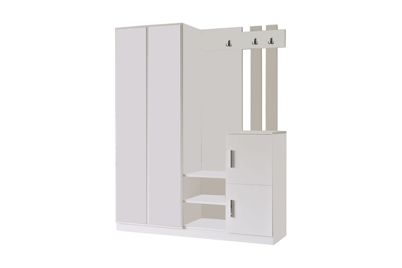 Eteiskalustepaketti Medleys 38x147 cm - Valkoinen - Huonekalut - Kalustesetit - Eteisen kalustesetit