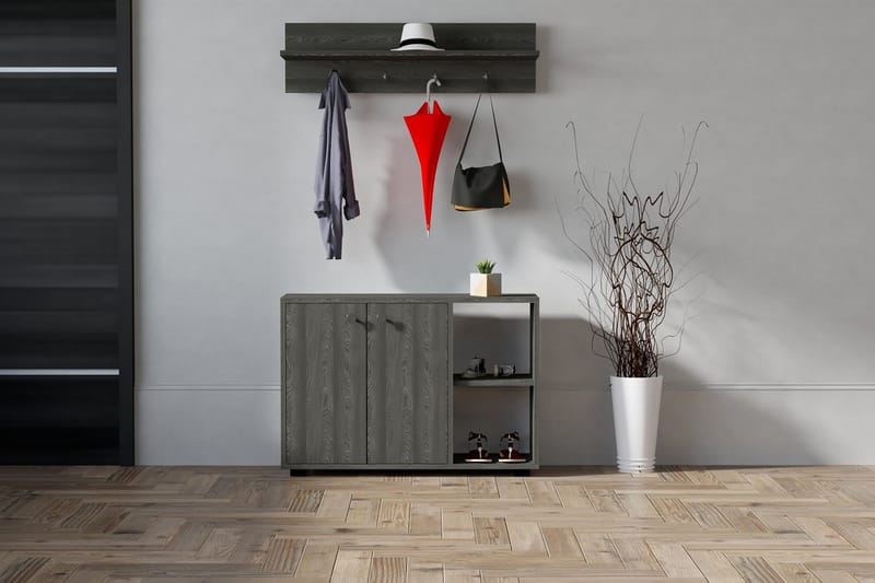 Eteiskalustepaketti Tommelu 30x90 cm - Antrasiitti - Huonekalut - Kalustesetit - Eteisen kalustesetit