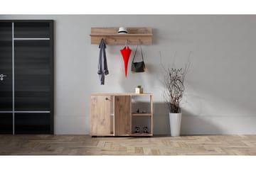 Eteiskalustepaketti Tommelu 30x90 cm - Luonnonväri - Huonekalut - Kalustesetit - Eteisen kalustesetit