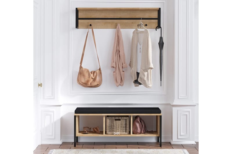 Eteiskalustepaketti Tunhem - Ruskea - Huonekalut - Kalustesetit - Eteisen kalustesetit