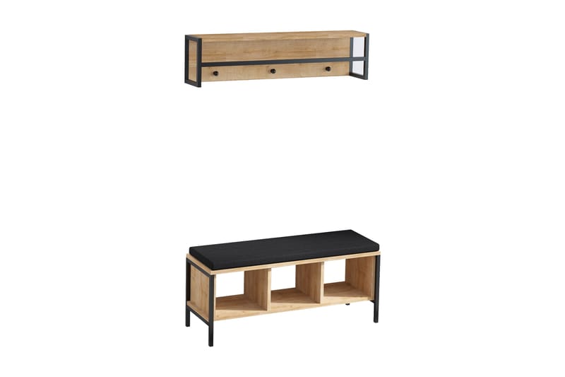 Eteiskalustepaketti Tunhem - Ruskea - Huonekalut - Kalustesetit - Eteisen kalustesetit