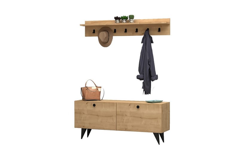 Eteiskalustepaketti Peckeldon 35x113 cm - Luonnonväri - Huonekalut - Kalustesetit - Eteisen kalustesetit