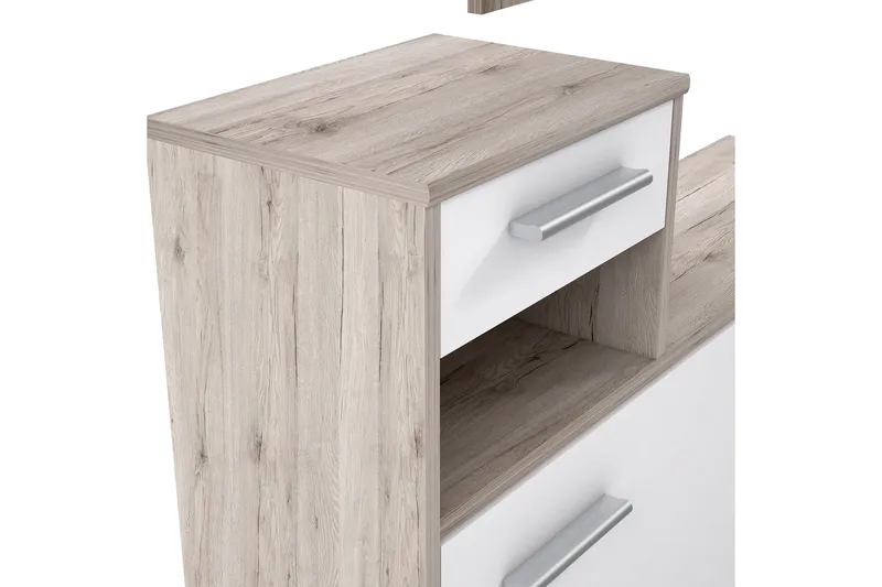 Eteiskalustesarja Waterlii 98x180 cm - Beige / Ruskea / Valkoinen - Huonekalut - Kalustesetit - Eteisen kalustesetit