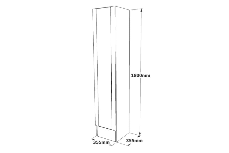 Eteiskalustesetti Challinder 34x90 cm - Luonnonväri - Huonekalut - Kalustesetit - Eteisen kalustesetit
