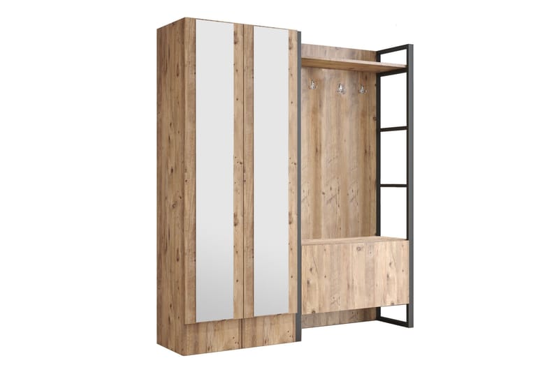 Eteiskalustesetti Challinder 34x90 cm - Luonnonväri - Huonekalut - Kalustesetit - Eteisen kalustesetit