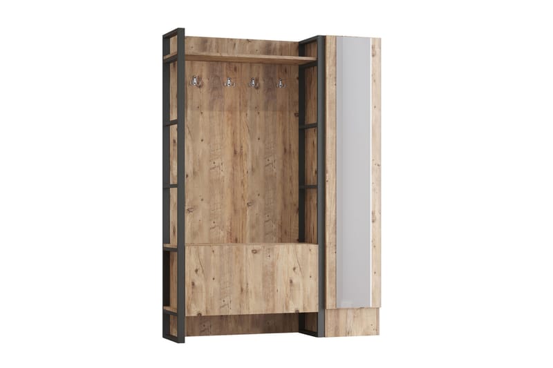 Eteiskalustesetti Challinder 34x90 cm Oikea - Luonnonväri - Huonekalut - Kalustesetit - Eteisen kalustesetit