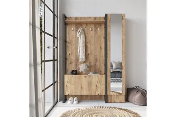Eteiskalustesetti Challinder 34x90 cm Oikea - Luonnonväri - Huonekalut - Kalustesetit - Eteisen kalustesetit