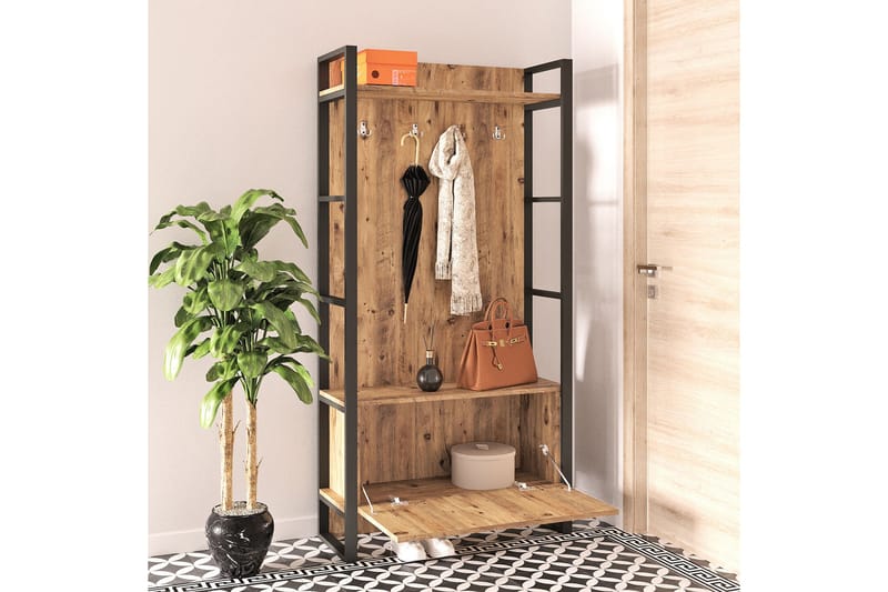 Eteiskalustesetti Challinder 34x90 cm Tupla Vasen - Luonnonväri - Huonekalut - Kalustesetit - Eteisen kalustesetit