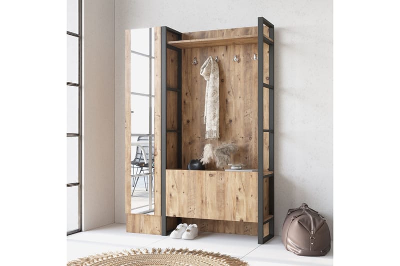 Eteiskalustesetti Challinder 34x90 cm Vasen - Luonnonväri - Huonekalut - Kalustesetit - Eteisen kalustesetit