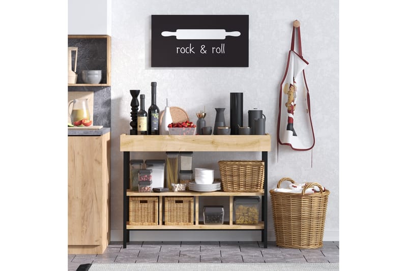 Eteiskalustesetti Cosama 35x103 cm - Luonnonväri/Valkoinen - Huonekalut - Kalustesetit - Eteisen kalustesetit