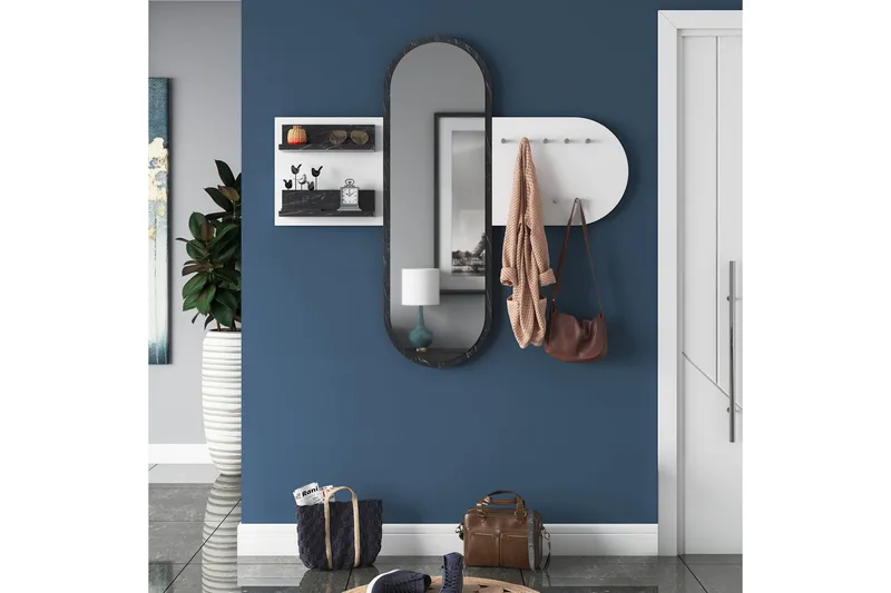 Eteiskalustesetti Courlac 120 cm, Valkoinen