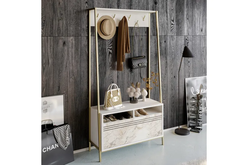 Eteiskalustesetti Devinne 30 cm, Valkoinen