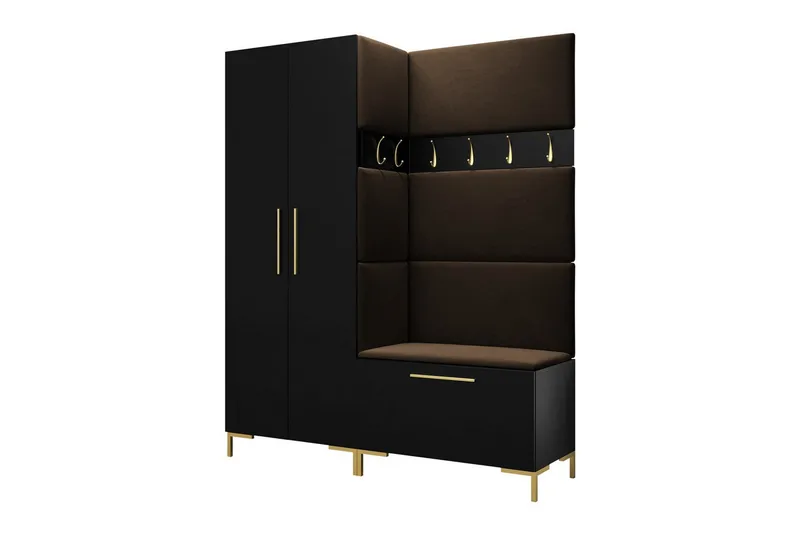 Eteiskalustesetti Dunvegan 158x44 cm, Musta