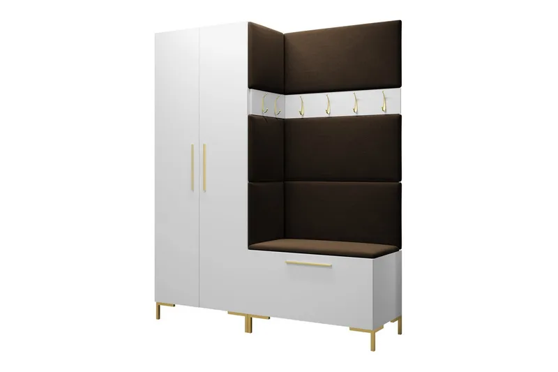 Eteiskalustesetti Dunvegan 158x44 cm, Valkoinen