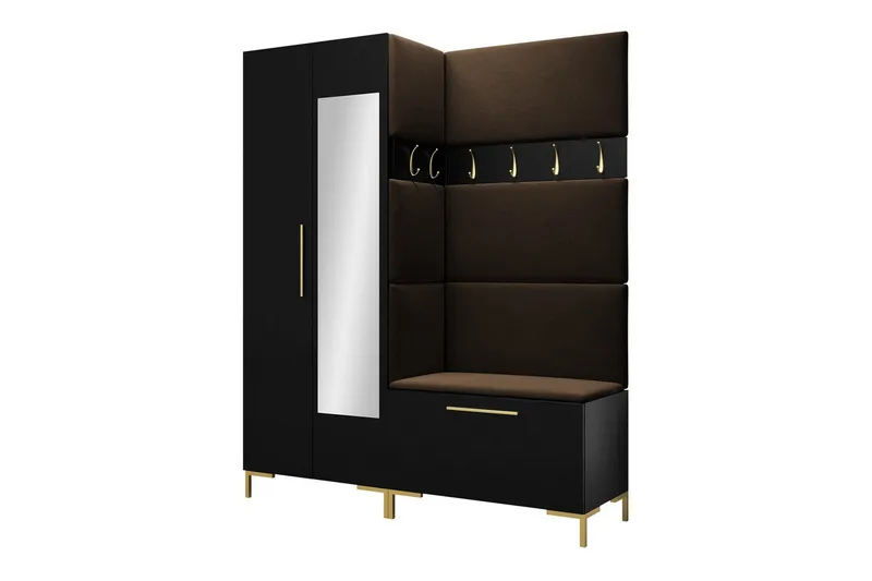 Eteiskalustesetti Dunvegan 158x46 cm, Musta