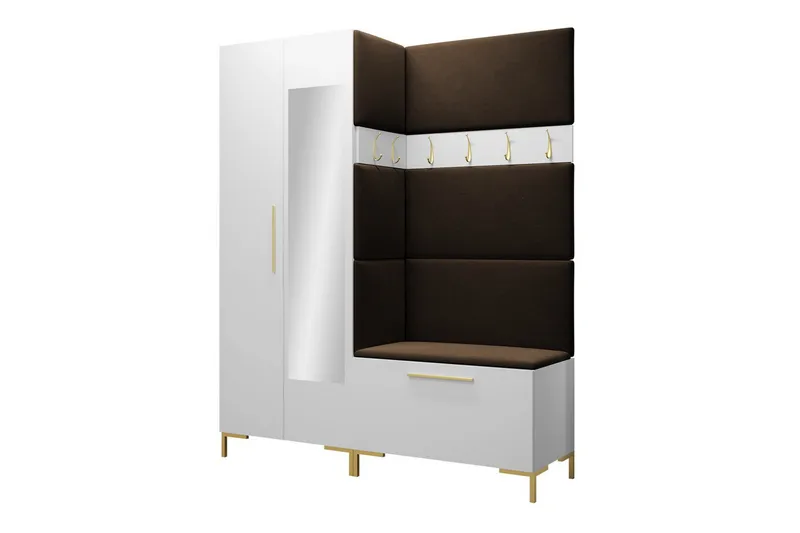 Eteiskalustesetti Dunvegan 158x46 cm, Valkoinen