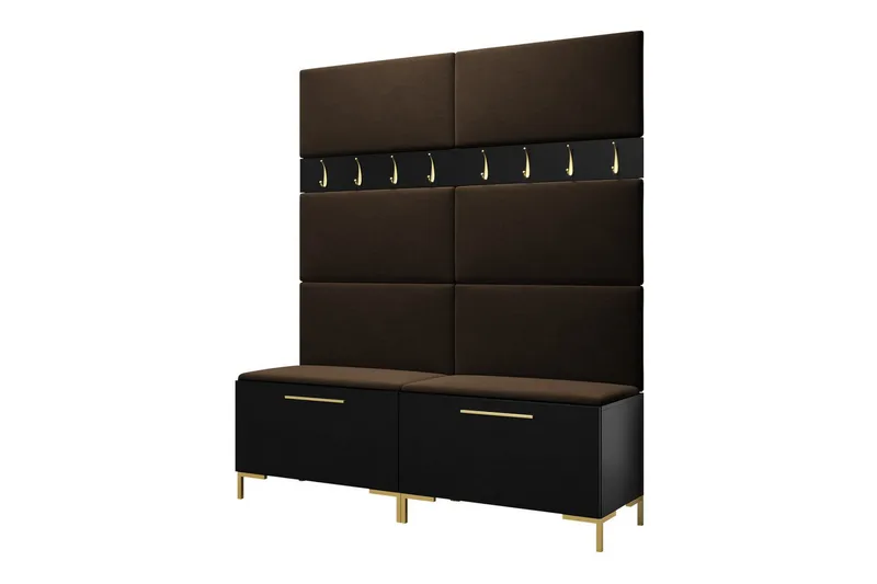 Eteiskalustesetti Dunvegan 168x46 cm, Musta