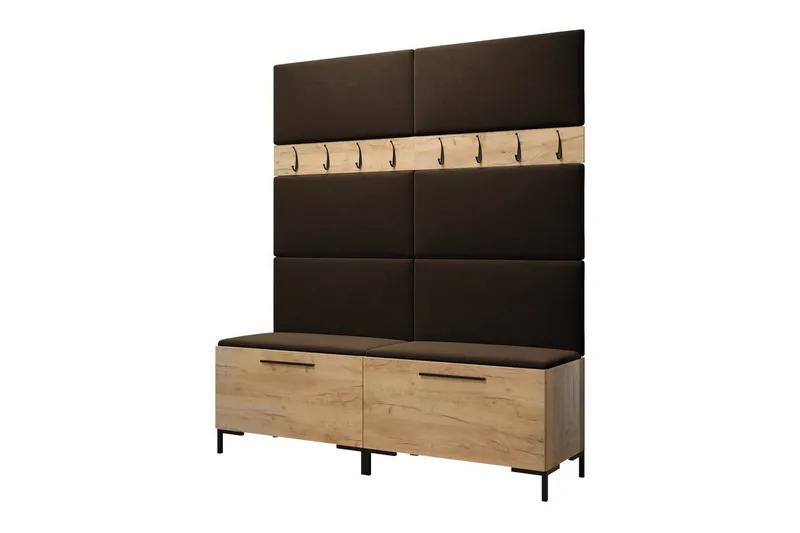 Eteiskalustesetti Dunvegan 168x46 cm, Tummanruskea