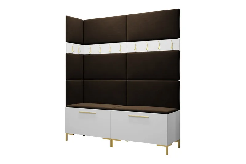 Eteiskalustesetti Dunvegan 168x46 cm, Valkoinen