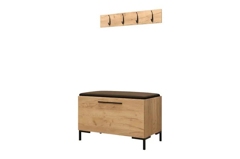 Eteiskalustesetti Dunvegan 84x44 cm, Tummanruskea