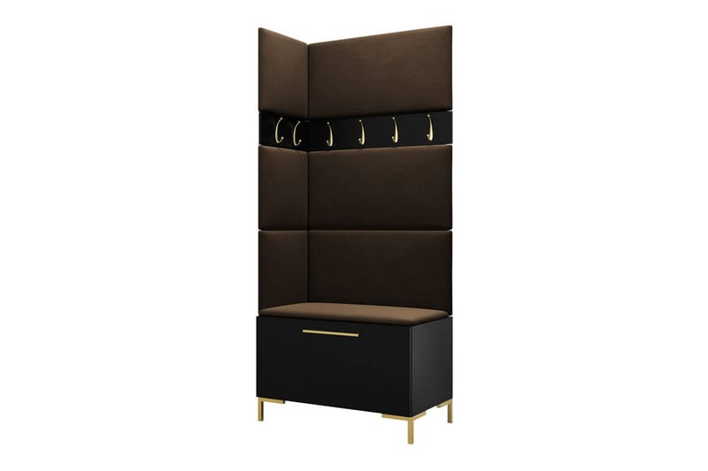 Eteiskalustesetti Dunvegan 84x46 cm, Musta