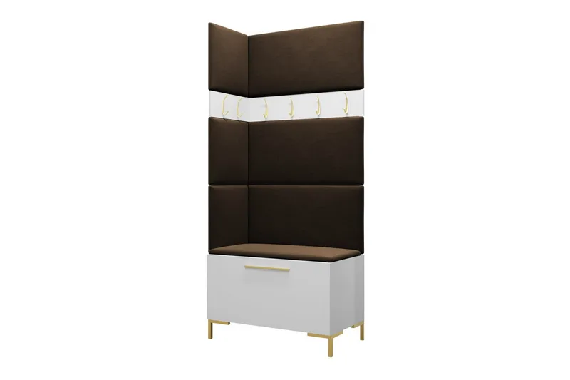 Eteiskalustesetti Dunvegan 84x46 cm, Valkoinen