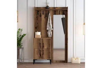 Eteiskalustesetti Kotzen 120 cm - Tummanruskea - Huonekalut - Kalustesetit - Eteisen kalustesetit