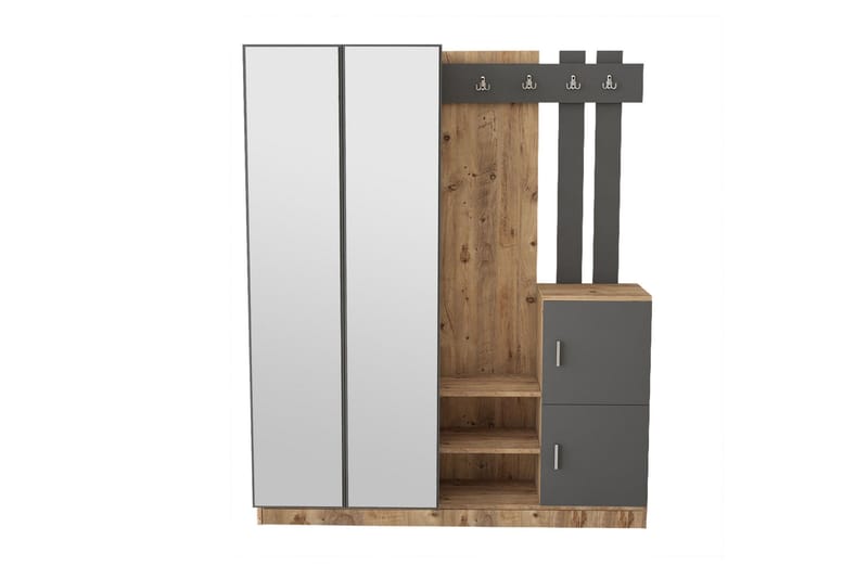 Eteiskalustesetti Medleys 38x147 cm - Luonnonväri/Antrasiitti - Huonekalut - Kalustesetit - Eteisen kalustesetit