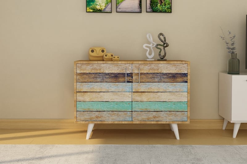 Eteiskalustesetti Mohenjo 50x100 cm - Luonnonväri/Valkoinen - Huonekalut - Kalustesetit - Eteisen kalustesetit