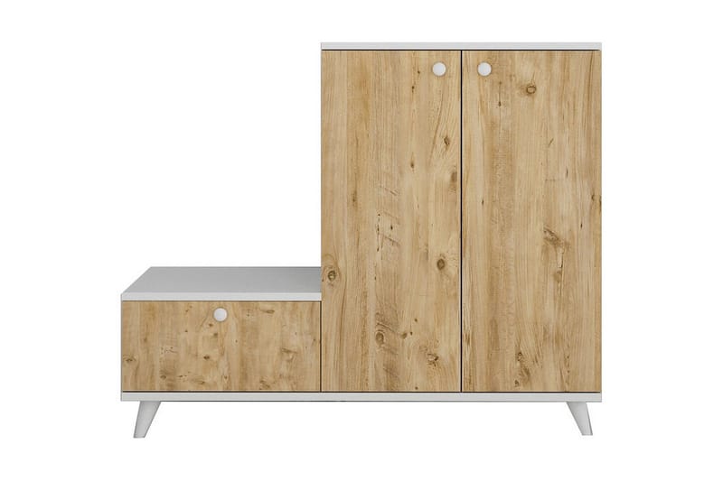 Eteiskalustesetti Talbaria 120x120 cm - Luonnonväri/Valkoinen - Huonekalut - Kalustesetit - Eteisen kalustesetit