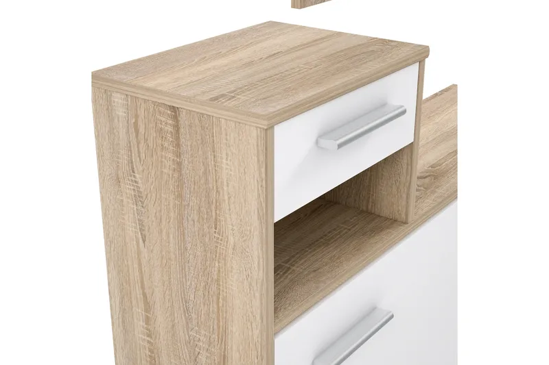 Eteiskalustesetti Waterlii 98x180 cm - Beige/Valkoinen - Huonekalut - Kalustesetit - Eteisen kalustesetit