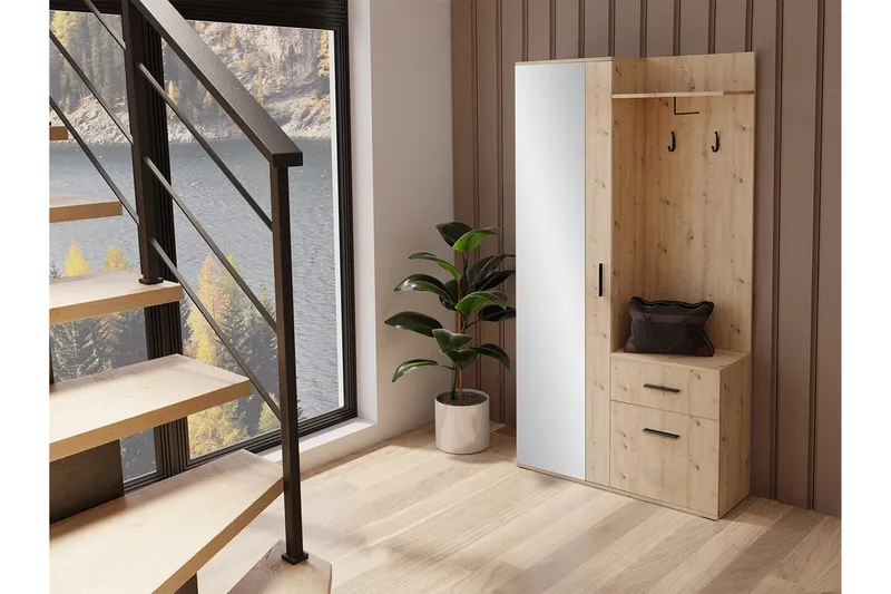 Rosehall Hallmöbelset 97x30 cm 195x Brown - Huonekalut - Kalustesetit - Eteisen kalustesetit