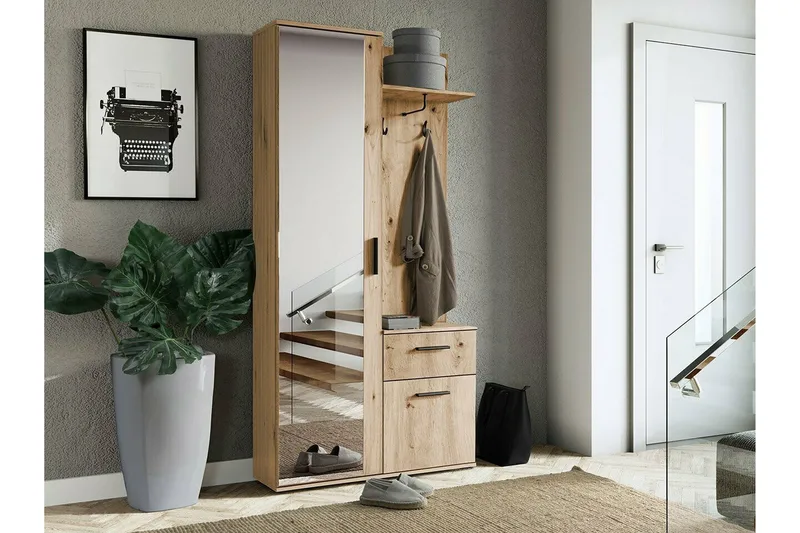 Rosehall Hallmöbelset 97x30 cm 195x Brown - Huonekalut - Kalustesetit - Eteisen kalustesetit