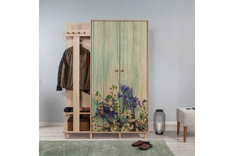 Vaatesäilytin Gillberga 135 cm - Ruskea - Huonekalut - Kalustesetit - Eteisen kalustesetit