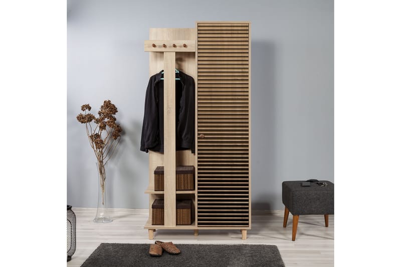 Vaatesäilytin Gillberga 90 cm - Ruskea - Huonekalut - Kalustesetit - Eteisen kalustesetit