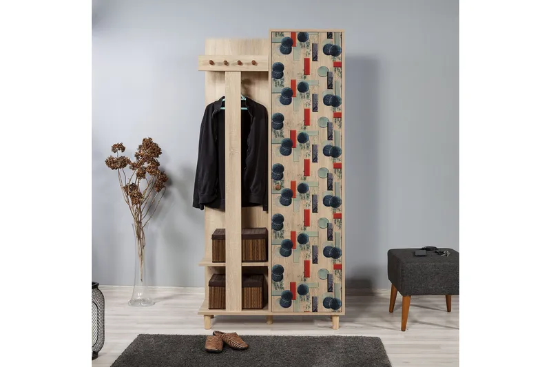 Vaatesäilytin Gillberga 90 cm - Ruskea - Huonekalut - Kalustesetit - Eteisen kalustesetit