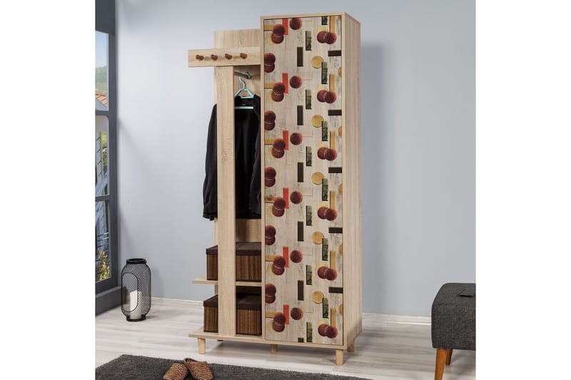 Vaatesäilytin Gillberga 90 cm - Ruskea - Huonekalut - Kalustesetit - Eteisen kalustesetit