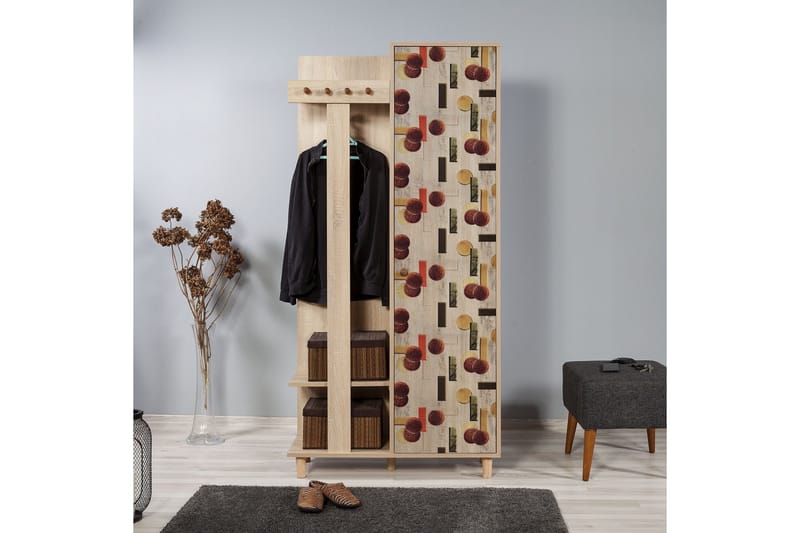 Vaatesäilytin Gillberga 90 cm - Ruskea - Huonekalut - Kalustesetit - Eteisen kalustesetit