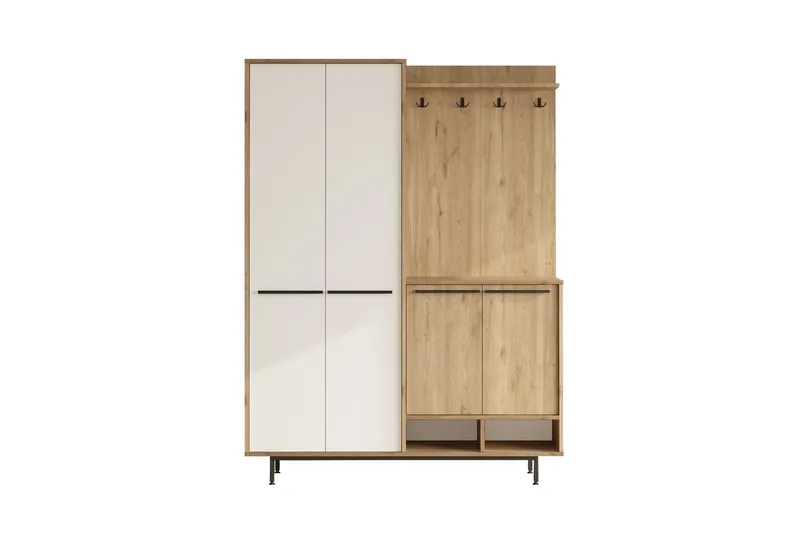 Ethelred Eteisen Kalustesetti, Tammi/Valkoinen