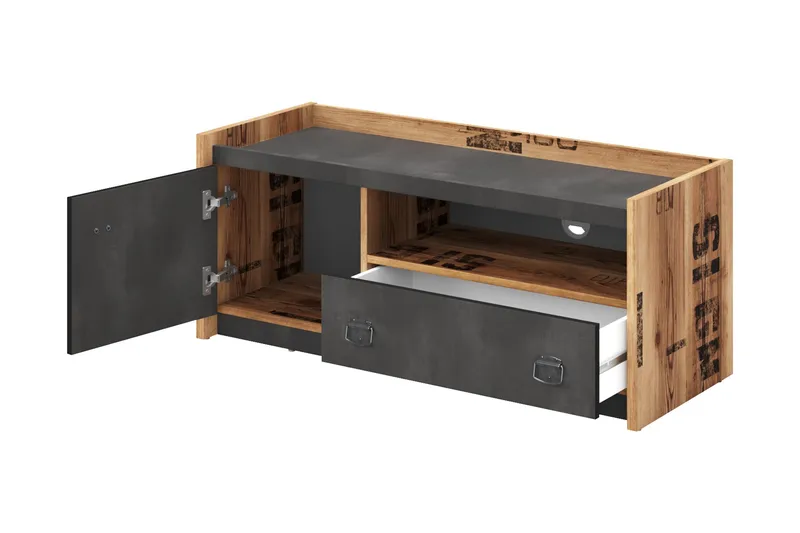 Evorana-Huonekalusetti Makuuhuoneeseen - Ruskea/Tummanharmaa - Huonekalut - Kalustesetit - Makuuhuoneen kalustesetit