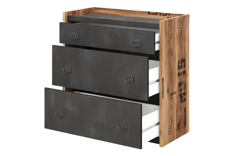 Evorana-Huonekalusetti Makuuhuoneeseen - Ruskea/Tummanharmaa - Huonekalut - Kalustesetit - Makuuhuoneen kalustesetit