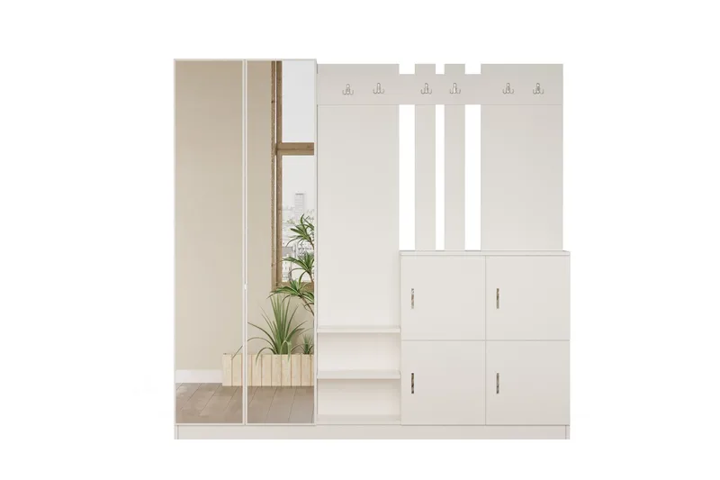 Evrim Eteisen Kalustesetti, Valkoinen