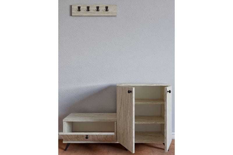 Evva Eteisen Kalustesetti - Beige - Huonekalut - Kalustesetit - Eteisen kalustesetit