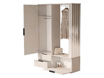 Faro eteiskalustesarja 140 cm - beige - Huonekalut - Kalustesetit - Eteisen kalustesetit