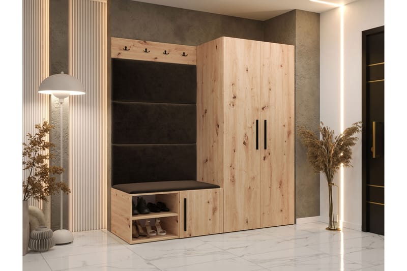 Farosa Hall -Huonekalusetti - Ruskea - Huonekalut - Kalustesetit - Eteisen kalustesetit