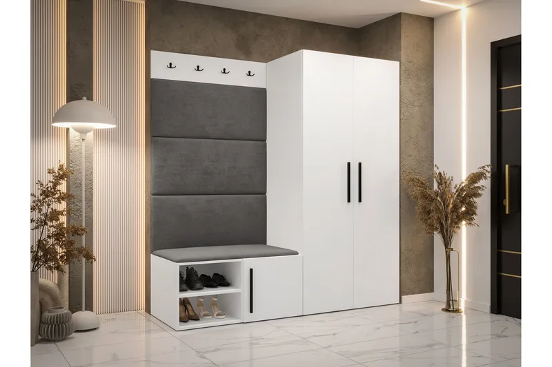 Farosa Hall -Huonekalusetti - Valkoinen - Huonekalut - Kalustesetit - Eteisen kalustesetit