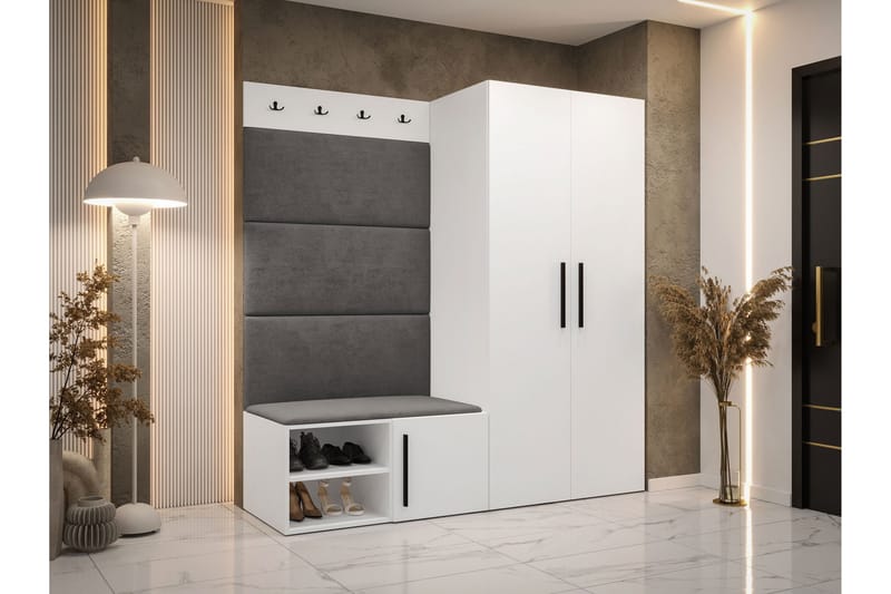 Farosa Hall -Huonekalusetti - Valkoinen - Huonekalut - Kalustesetit - Eteisen kalustesetit