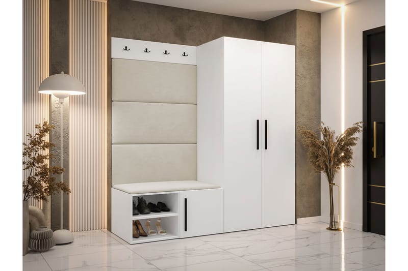 Farosa Hall -Huonekalusetti - Valkoinen - Huonekalut - Kalustesetit - Eteisen kalustesetit